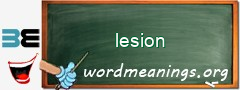 WordMeaning blackboard for lesion